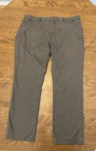 Bonobos Pants Men 36x27 Slim Fit Flat Front Straight Leg Stretch Gray Golf Chino - £15.03 GBP