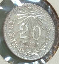 1939 Mexico 20 centavos .720 Silver Coin  - $10.95