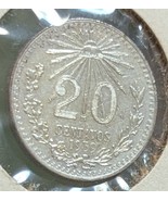 1939 Mexico 20 centavos .720 Silver Coin  - $15.01 CAD