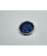 Enamaled Silver Tone Dove Blue Lapel Pin Hong Kong Religious - $8.98