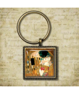 Gustav Klimt Keyring THE KISS Gustav Klimt Handmade Keyring Unique Gift - $6.63