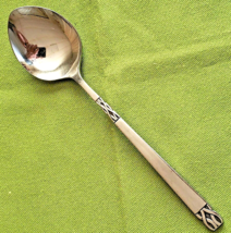 Orleans Silver Stainless Victoria Sugar Spoon 6 3/8&quot; Japan Satin Handle - $5.93