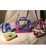 Polly Pocket Playset Lot Polly Stage Unicorn Utopia Birthday Cake Bash - $12.00