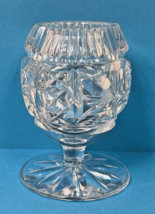 Vintage Hawkers Cut Crystal Mini Vase or Toothpick Holder Ball on Pedestal - $29.21