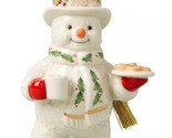 Lenox 2022 Snowman Figurine Ornament Annual Treats Cookies Cocoa Christm... - $115.00