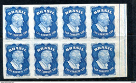 Brazil 1949 Imperf Block of 8 MNH(1stamp MH) Right margin Sc C75  14505 - £15.82 GBP