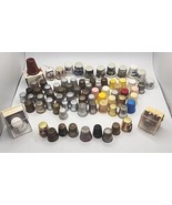 Vintage Lot of 70 Sewing Thimbles Mixed Materials and Sizes England USA ... - £63.95 GBP