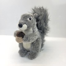 Vintage Fiesta Gray Squirrel Plush Holding Acorn Bushy Tail Sitting 10.5&quot; - $11.99