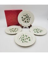 Royal Limited HOLLY HOLIDAY Set of 4 Accent Salad Plates Made In Japan - €37,10 EUR