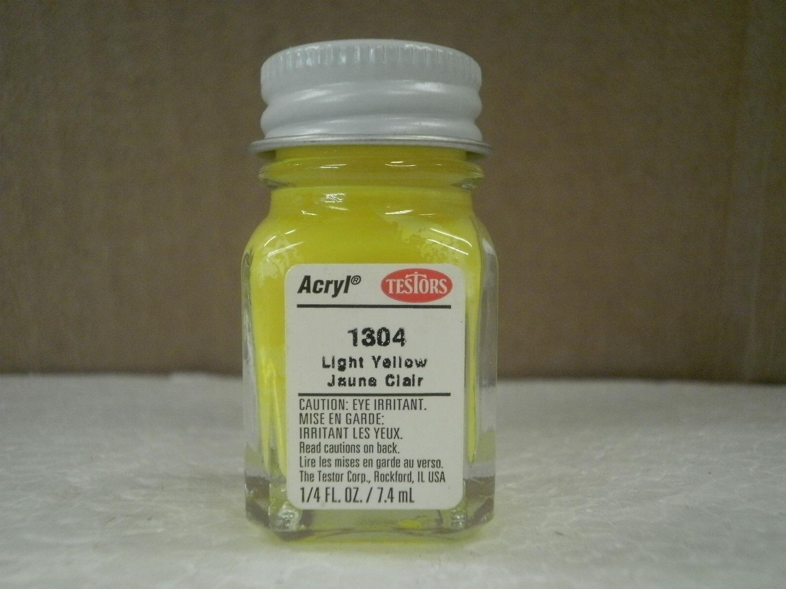 MODEL PAINT- TESTORS- 1304 LIGHT YELLOW- 1/4 FL.OZ- NEW- L119 - $4.18