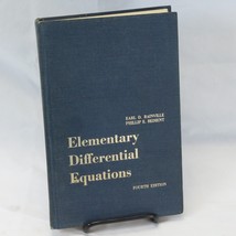 Elementary Differential Equations Earl Rainville  Phillip Bedient HC 4th... - $44.10