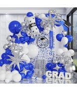 Royal Blue Metallic Balloon Garland Kit Graduation Birthday Baby Shower - $38.99