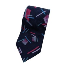 ALLEA MILANO Navy Blue Silk Tie Necktie Italy - $9.00