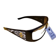 Choppers Chrome Mirror Lens W/  White Flaming Arm Wrap Sunglasses - £4.15 GBP