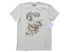 Lucky Brand Mens Off-White Beige Grateful Dead Jester Classic Rock Band T-Shirt - £24.33 GBP