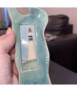 Lighthouse Pottery Ceramic Blue  spoon rest - $12.00