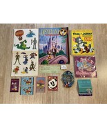 Vintage lot of 12 DISNEY WORLD Book, magazine, tickets, ftames, stickers - $26.73