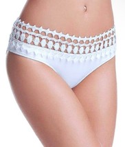 $88 ale Alessandra Lace Waist Bikini Bottoms Small 4 6 White Lace Up Hipster NWT - £26.39 GBP