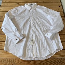 Calvin Klein NWT $75 Men’s Button up dress shirt size 18 White P6 - £22.92 GBP