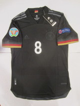 Toni Kroos #8 Germany Euro 20/21 Match Slim Black Away Soccer Jersey 202... - $110.00