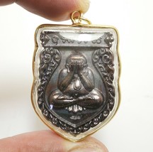 PHRA PIDTA &amp; RAHU OM JUN THAI CLOSE EYE BUDDHA AMULET MAGIC PENDANT LUCK... - £35.89 GBP