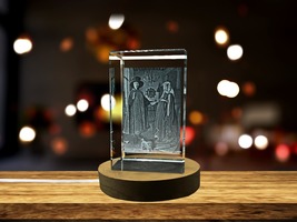 LED Base included | The Arnolfini Portrait 3D Engraved Crystal Decor - £31.92 GBP+