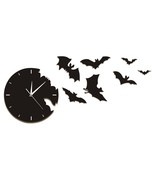 A Bat Clock From The Escape Clock Halloween Bat Silhouette Wall Clock Sc... - £32.38 GBP
