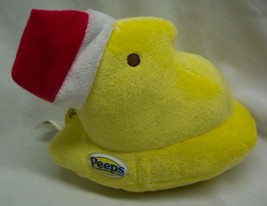 Just Born Peeps Soft Yellow Chick Peep W/ Santa Hat 5&quot; Plush Stuffed Animal Toy - £11.87 GBP