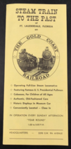 VTG Gold Coast Railroad Brochure Flyer Steam Trains Ft Lauderdale FL Flo... - £9.58 GBP
