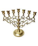Jewish Brass Menorah 7 Branches 13 Inch Height 33 CM Judaica Israel Hanu... - £157.08 GBP