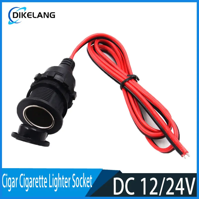 1Pcs Car Cigar Cigarette Lighter Socket Plug DC 12/24V Female Connector Adapte - £12.63 GBP