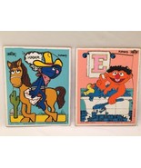 Vintage Playskool Wooden Puzzle Grover Backwards Ernie Bubblebath - $184.20 MXN