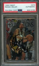 1997 Topps Finest #270 Reggie Miller Signed Card AUTO PSA Slabbed Pacers - £392.79 GBP