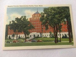Vintage Postcard Unposted Linen Veterans Hospital Togus ME Maine - £1.54 GBP