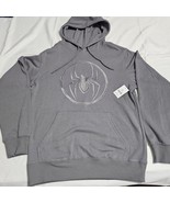 Marvel Spiderman Embroidered Hoodie Gray Licensed Bioworld Unisex M 38/4... - $19.95