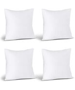 White Throw Pillow Inserts Set 4 18x18 Down Alternative Cushion - $50.89