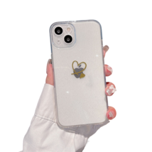 Anymob iPhone Case White With Apple Design Glitter Love Heart Clear Shoc... - £19.18 GBP