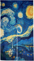 Doorway Curtain Japanese Noren Curtain Tapestry the Starry Night Door - $56.42