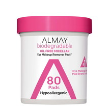 Almay Biodegradable Oil Free Micellar Eye Makeup Remover Pads, 80 count - $121.53 MXN