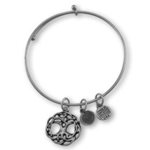 Zeckos Celtic `Tree of Life` Silver Plated Expandable Charm Bracelet - £11.20 GBP