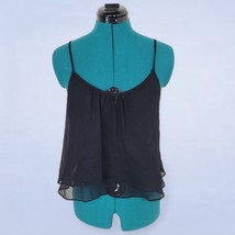 Talula Black Layered Chiffon Camisole Tank Top - Size Small - $24.75