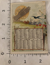 Calendar Card 1891 Victorian Trade Card VTC 8 - $5.93