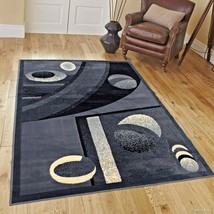 Rugs Area Rugs Carpets 8x10 Area Rug Modern 5x7 Gray Large Room Floor Grey Rugs - £102.87 GBP+