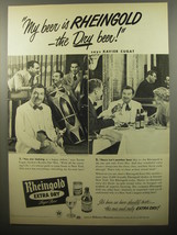 1950 Rheingold Beer Ad - Xavier Cugat - My beer is Rheingold - the Dry Beer - £14.78 GBP