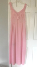 Vtg 1960s Kayser Long Silky Pink Nylon Lace Nightgown Gown  USA 36 xs-s eeuc! - £35.41 GBP