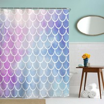 Mermaid Shower Curtain For Bathroom With Hooks Kids Bathroom Decor For Girls Nau - $15.99