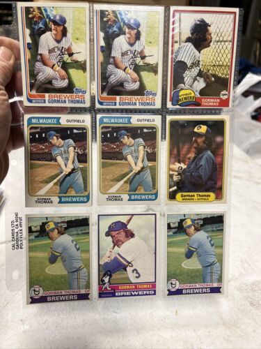 Primary image for 13 card lot Topps Gorman Thomas 2 1974 rookies 1976 1977 1979 1981 82  vg-NM-MT