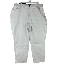 Ashley Stewart Womens White Elastic Waist Tapered Pants Size 20 - $19.10