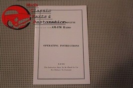 63-67 Corvette AM/FM Radio Instruction Folder - £9.07 GBP