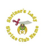 Shriner&#39;s Lady Masonic Shriner Club emblem Embroidered LADIES Women Polo... - $513.03 MXN